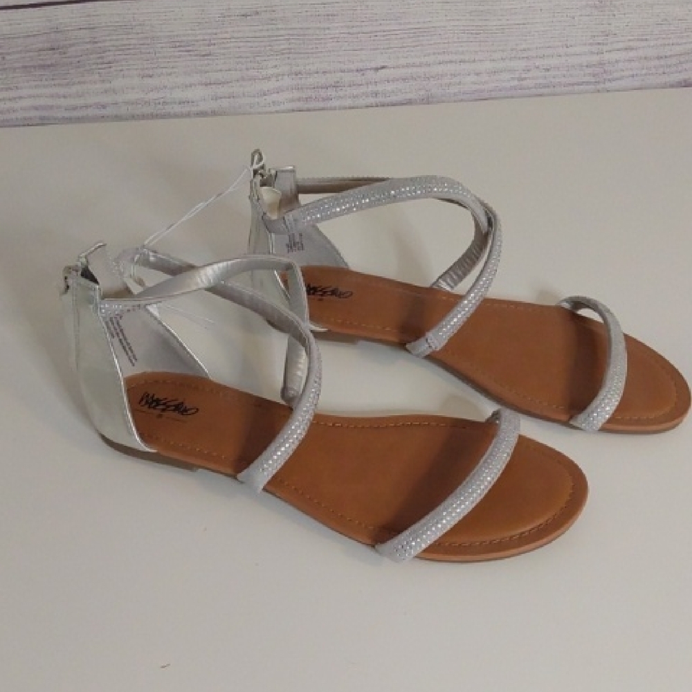 Mossimo Silver Strappy Sandals